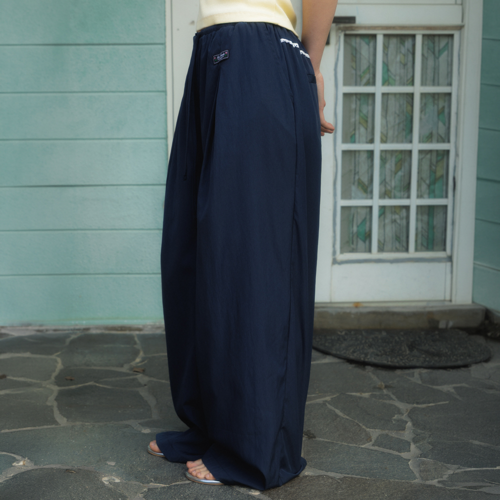 로제프란츠 백 레이스 나일론 와이드 팬츠 네이비(Rosefrantz Back Lace Nylon Wide Pants [Navy]) - 4