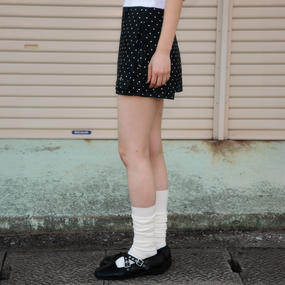 로제프란츠 도트 백포켓 스커트 팬츠 블랙(Rosefrantz Dot Back Pocket Skirt Pants [Black]) - 4