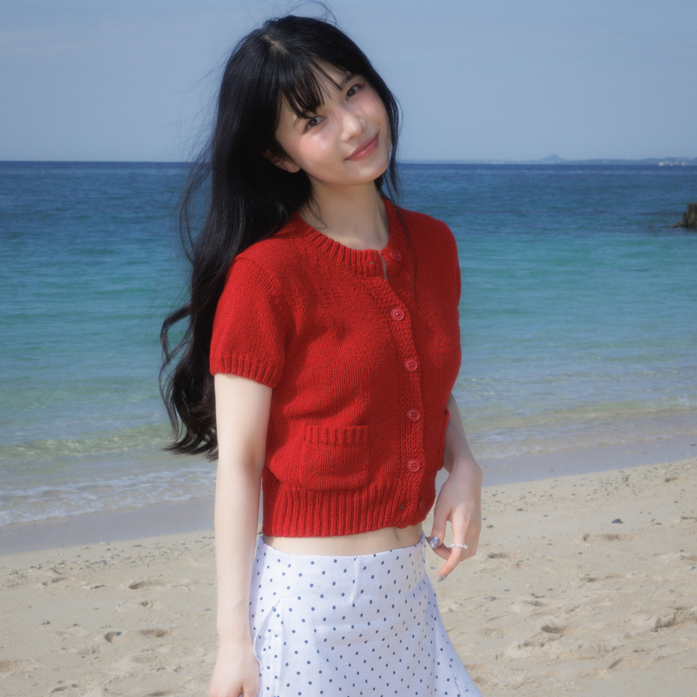 로제프란츠 포켓 반팔 니트 가디건 레드(Rosefrantz Pocket short sleeve knit cardigan [Red]) - 6
