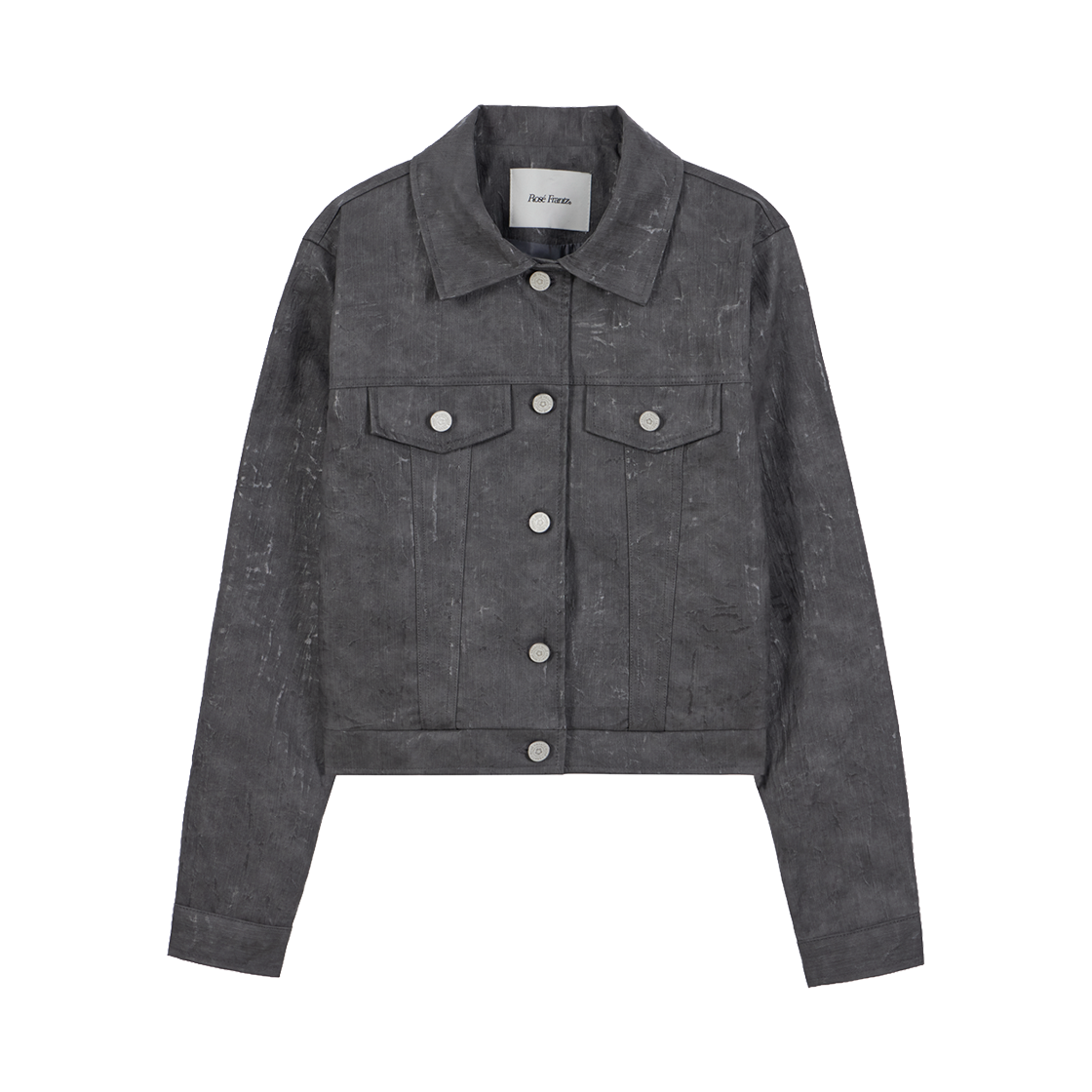 로제프란츠 크랙 레더 자켓 그레이(Rosefrantz Crack Leather Jacket [Gray])