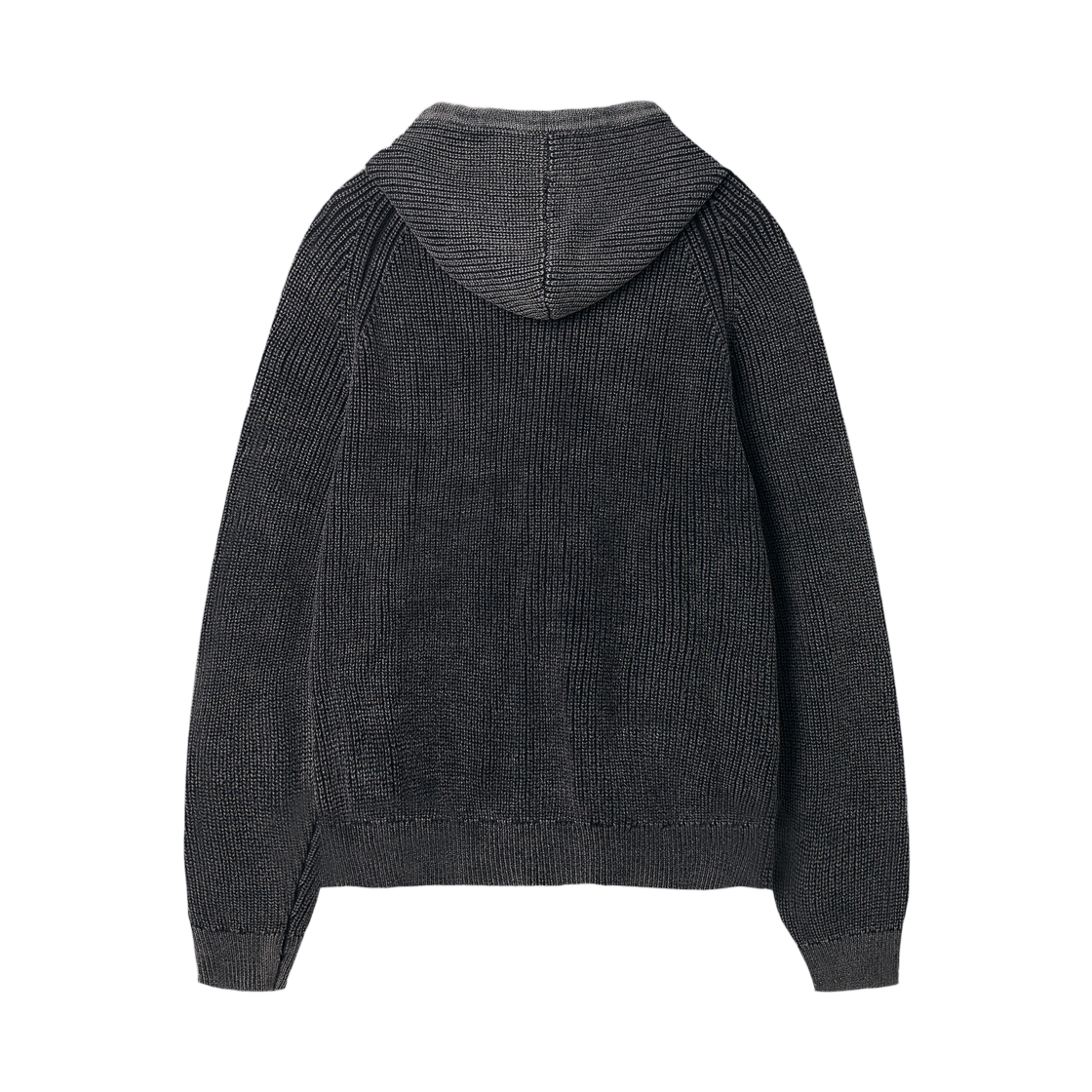 디미트리블랙 피그먼트 트랙 니트 후드 집업 피그먼트 차콜(Dimitri Black Pigment Track Knit Hooded Zip Up Pigment Charcoal) - 2