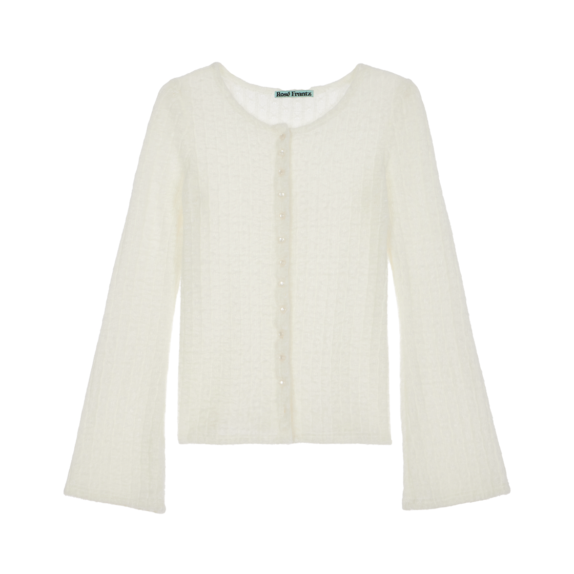 RS25FCD104IVR Rosefrantz Hairy Slim Fur Cardigan [Ivory]