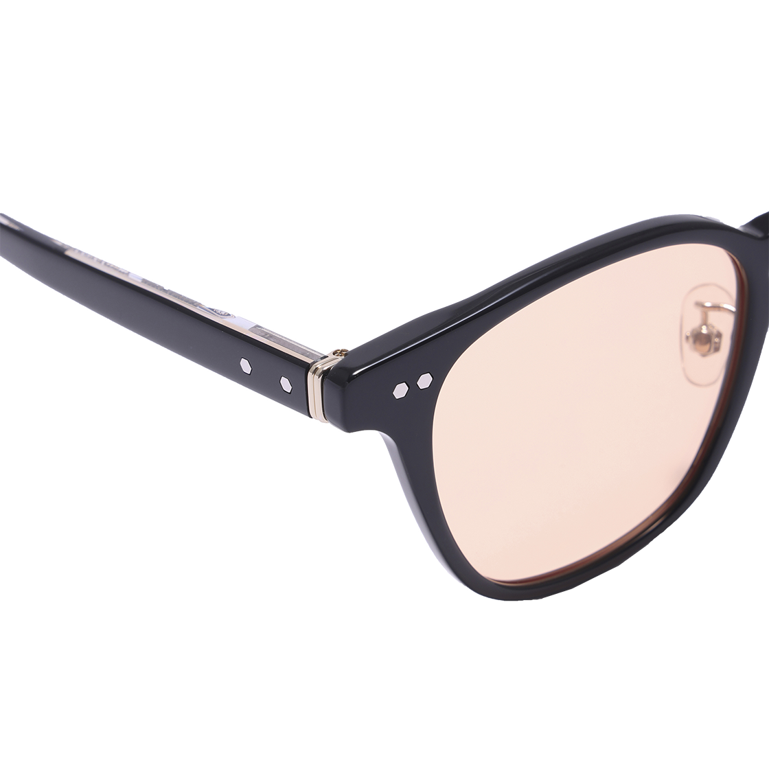 알로아이웨어 [SILVERBITE] SBS1601 0902G 아세테이트 스퀘어 블랙 오렌지 틴트 선글라스(ALO EYEWEAR [SILVERBITE] SBS1601 0902G Acetate Square Black Orange Tint Sunglasses) - 4