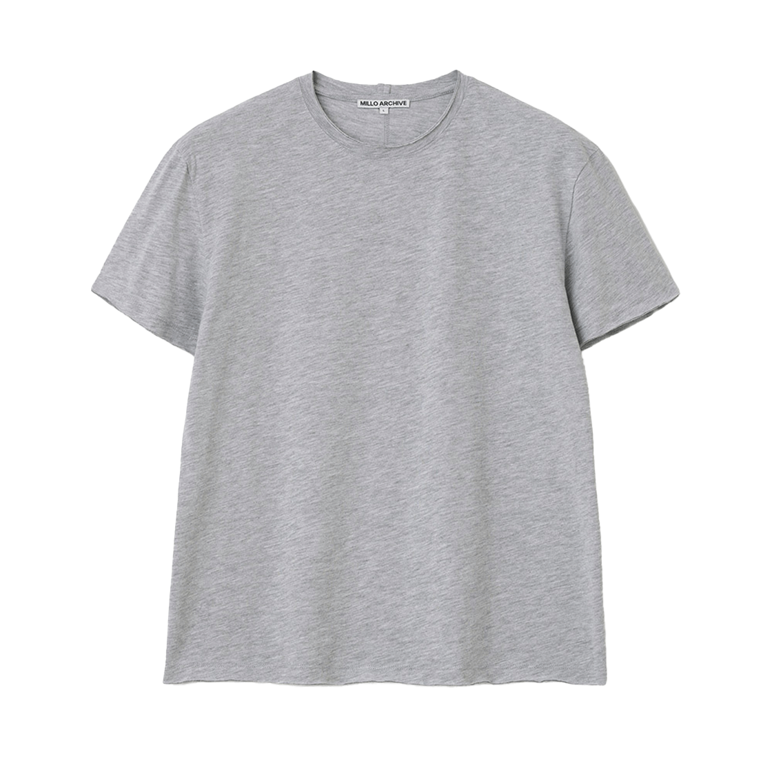 밀로 아카이브 레이어드 로우 컷 티셔츠 멜란지 그레이(Millo Archive Layered Raw Cut T-Shirt Melange Gray)