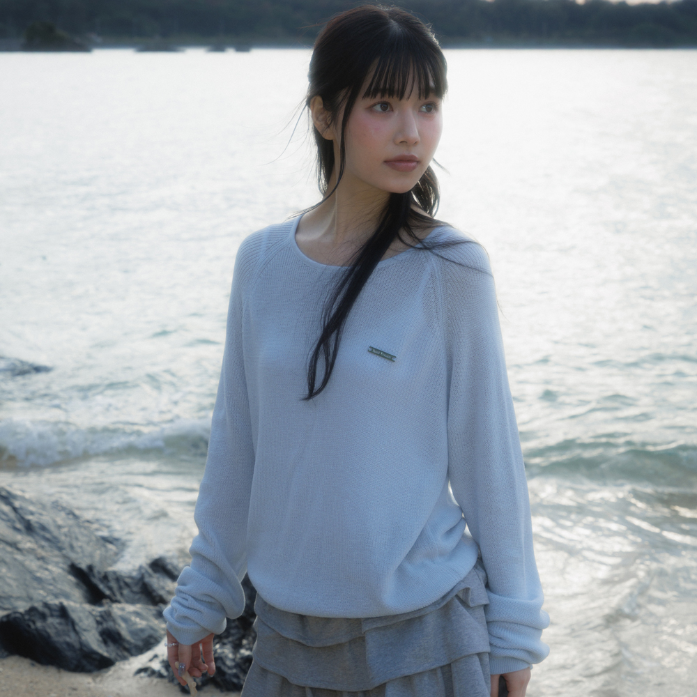 로제프란츠 보트넥 시스루 베이직 니트 스카이 블루(Rosefrantz Boatneck Sheer Basic Knit [Sky Blue]) - 5
