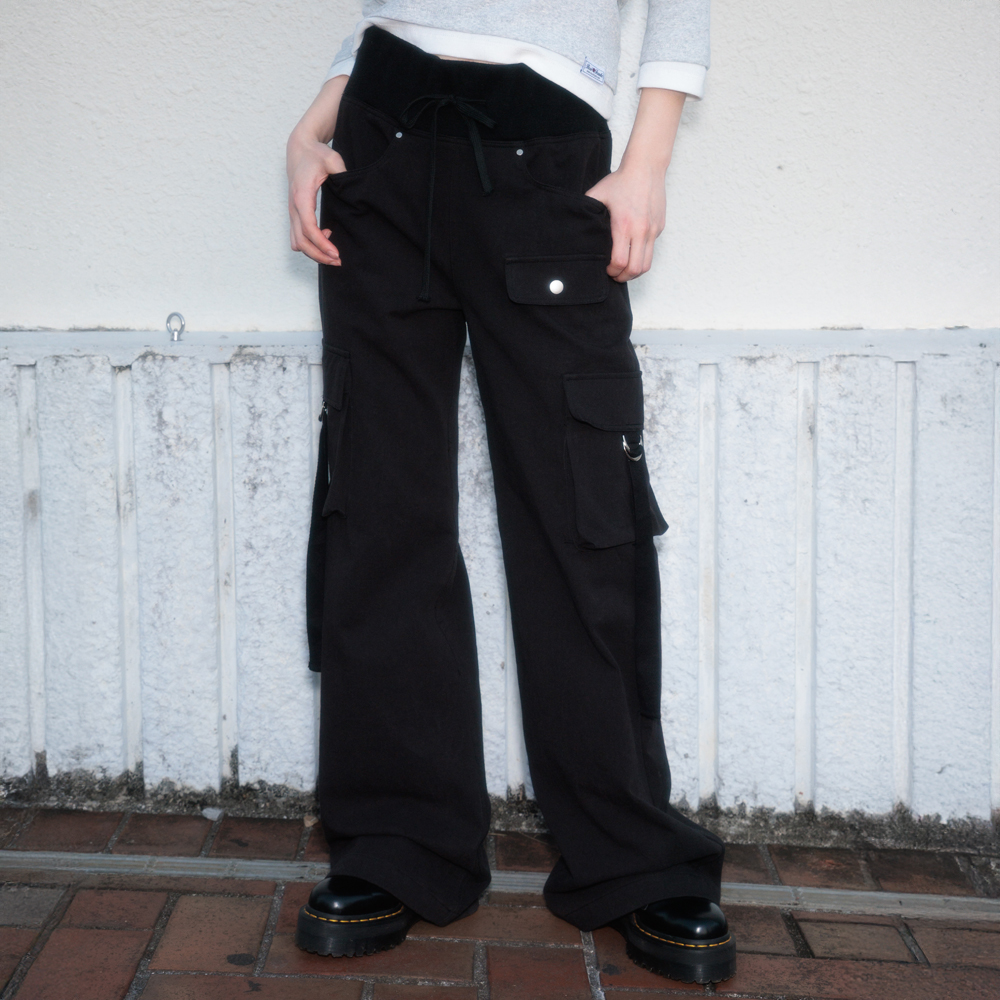 로제프란츠 카고 슬림 부츠컷 팬츠 블랙(Rosefrantz Cargo Slim Bootcut Pants [Black]) - 5