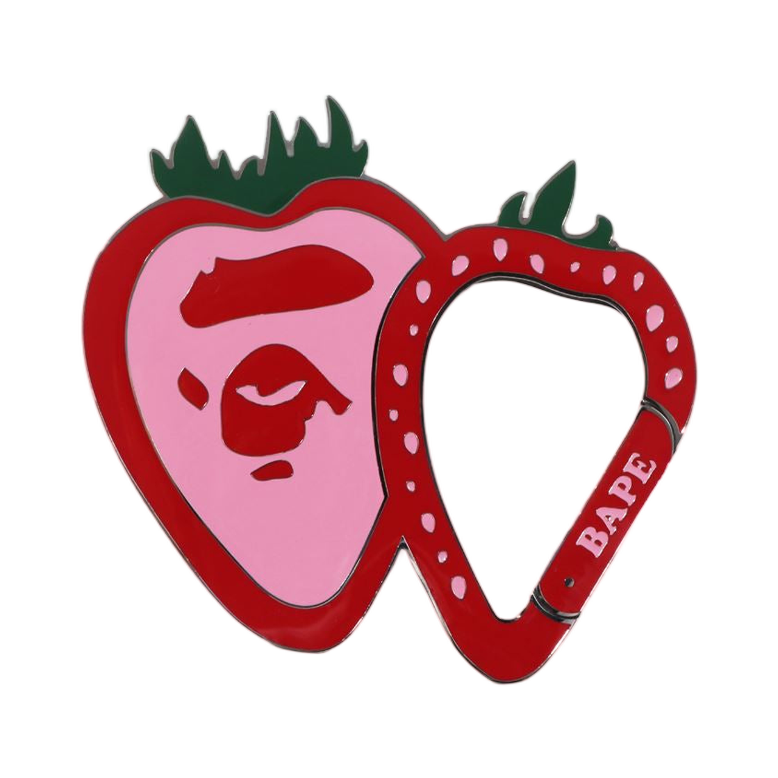 베이프 스트로베리 에이프 헤드 카라비너 레드(BAPE Strawberry Ape Head Carabiner Red) - 1