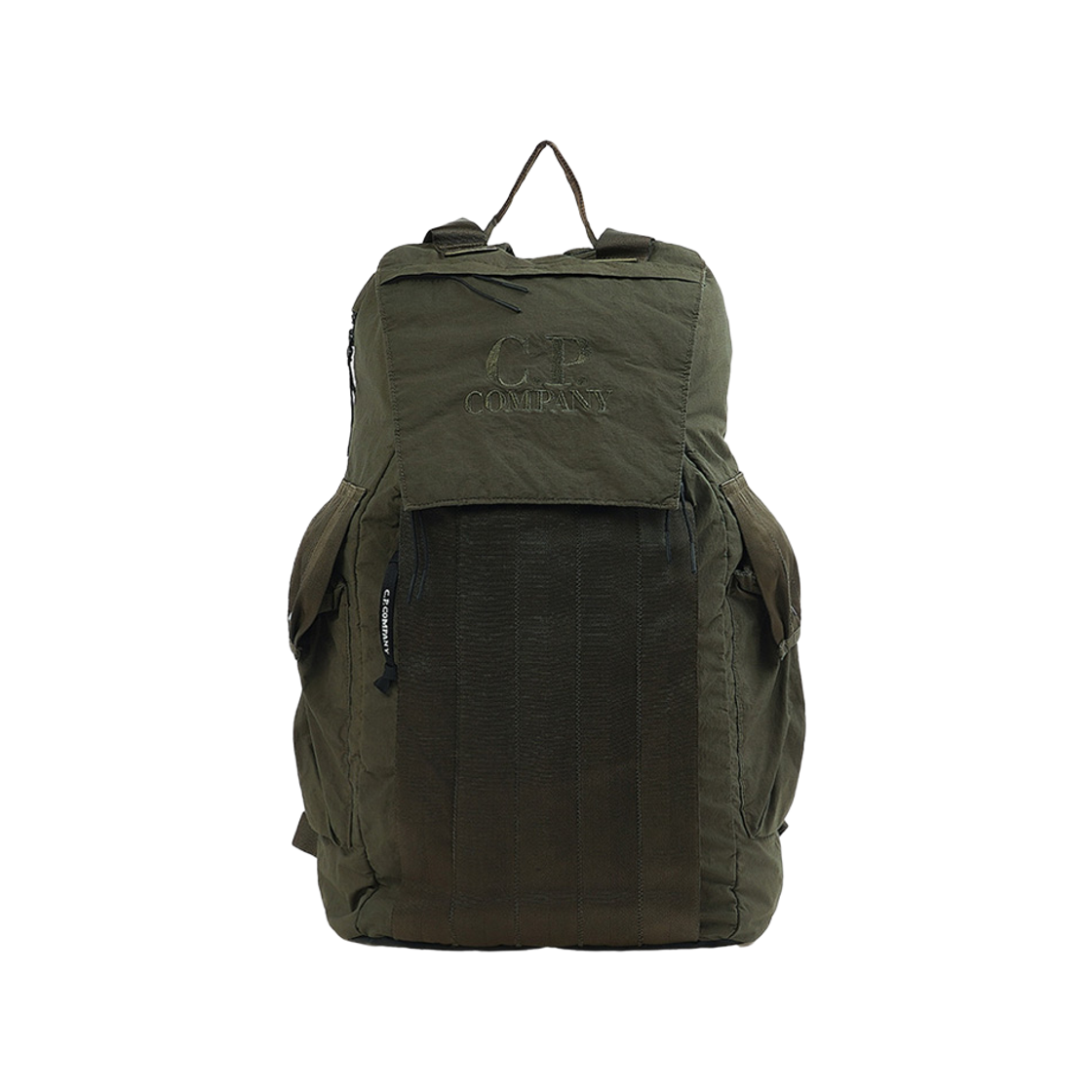 20CMAC155A110188M683 C.P. Company Plain Paper Touch Mixed Backpack Ivy Green - 26SS