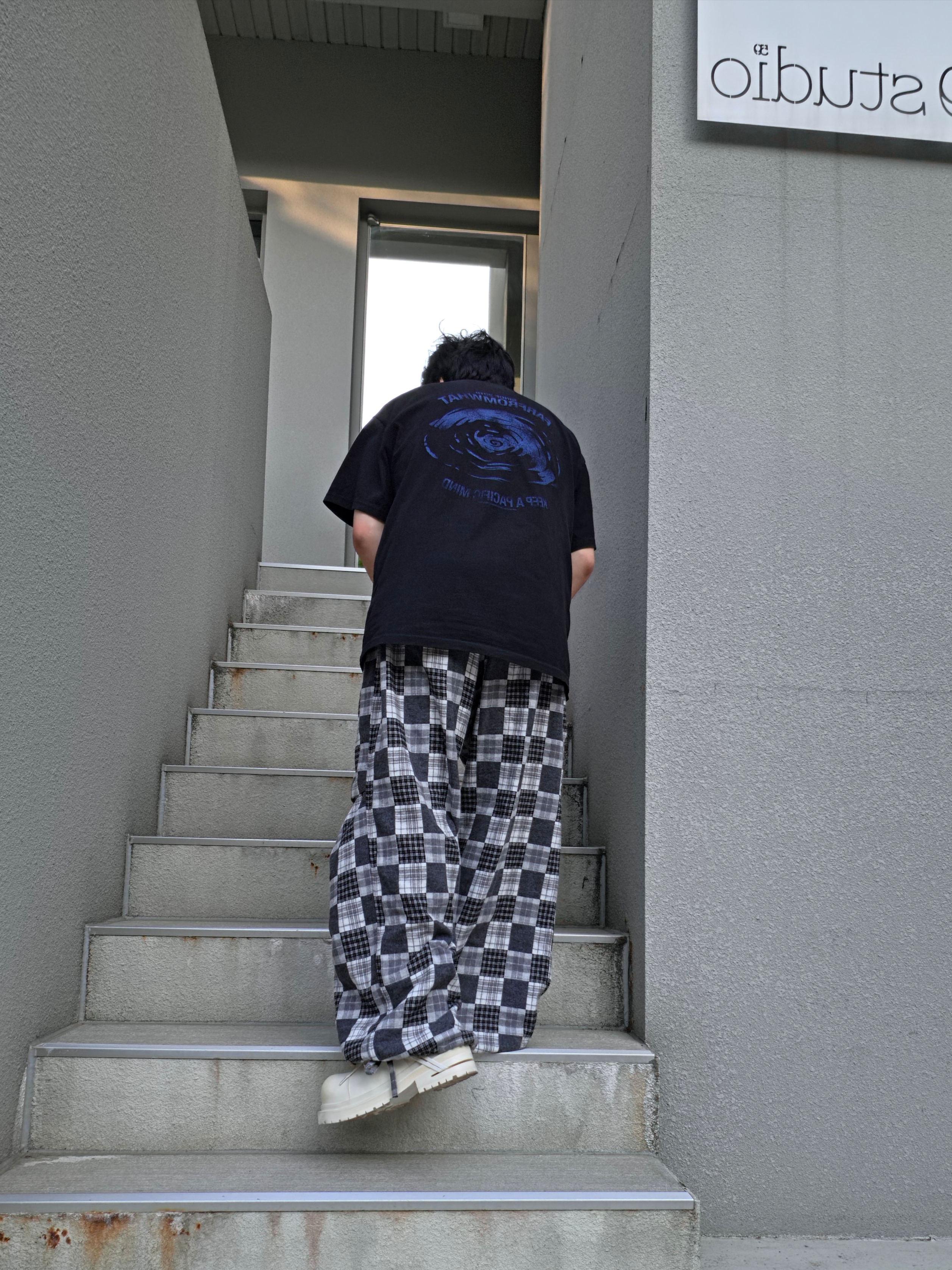 MJD X-MAS Pajama Pants Patchwork 착용 스타일