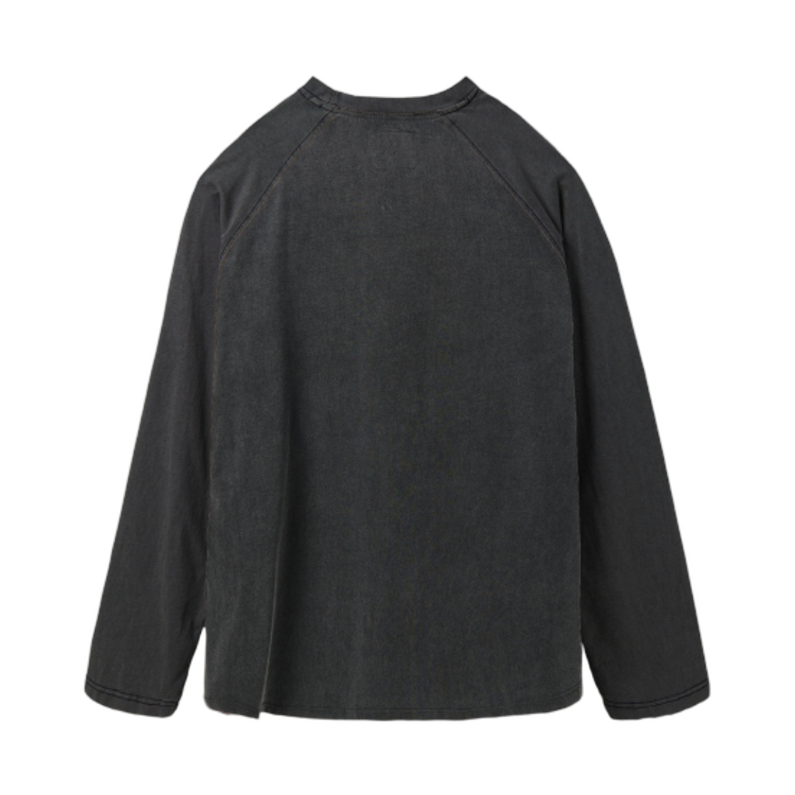 디미트리블랙 래글런 컬러 블록 피그먼트 아트워크 티셔츠 차콜(Dimitri Black Raglan Color Block Pigment Artwork T-Shirt Charcoal) - 2