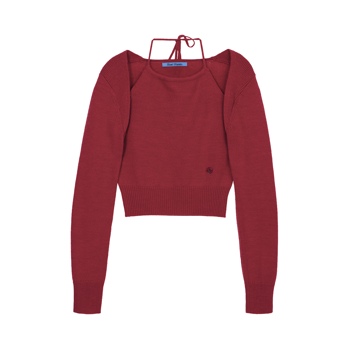 RS24FKN102BGD Rosefrantz Cut-out Halter neck Knit [Burgundy]
