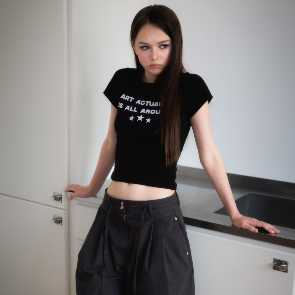 로제프란츠 스타 레터링 티셔츠 블랙(Rosefrantz Star Lettering T-shirt [Black]) - 5