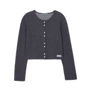 Rosefrantz Dot Button Point Cardigan [Charcoal]