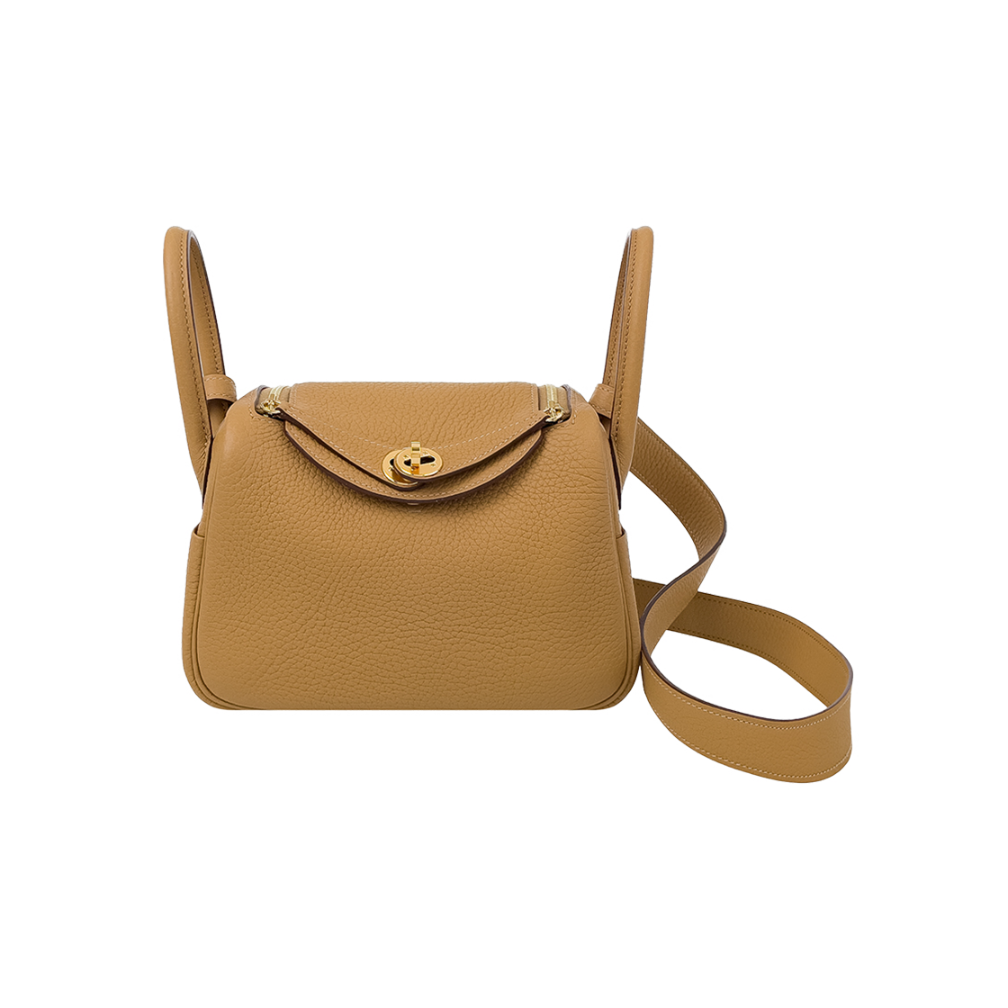 ITWGT7VPD564 Hermes Mini Lindy 19 Biscuit Gold Hardware