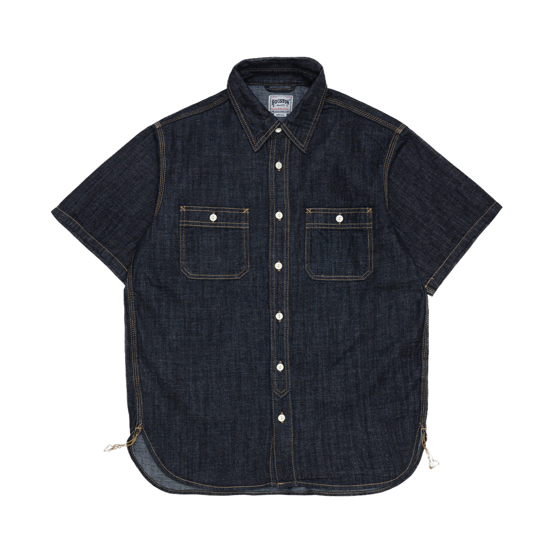 휴스턴 재팬 U.S. 코튼 데님 S/S 워크 셔츠 인디고 원 워시 41341(Houston Japan U.S. Cotton Denim S/S Work Shirt Indigo One Wash 41341)