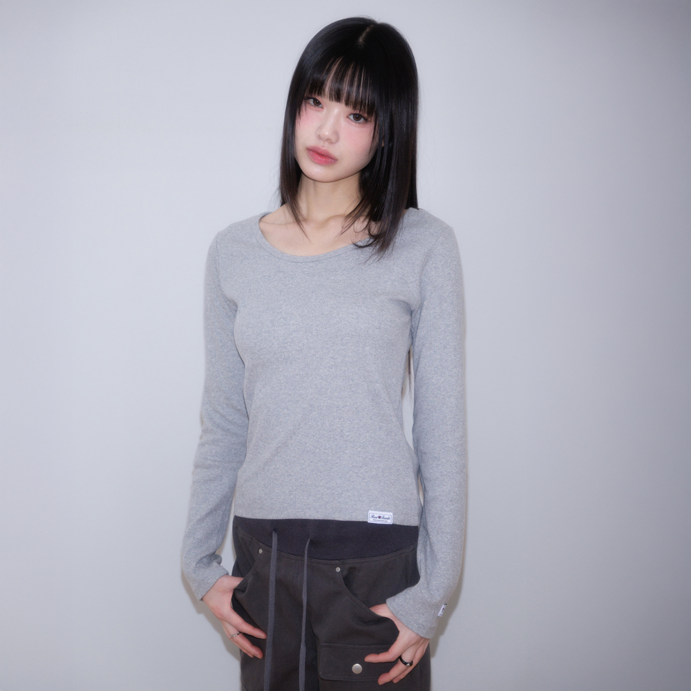 로제프란츠 에센셜 로즈 라벨 롱슬리브 그레이(Rosefrantz Essential Rose Label Long Sleeve [Gray]) - 4