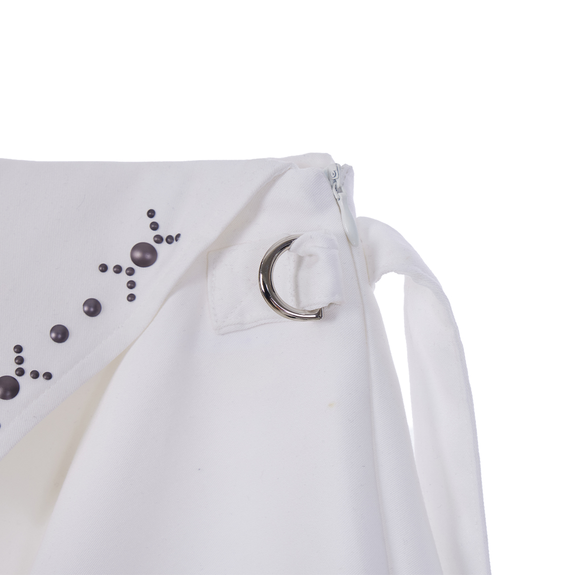 로제프란츠 스터드 언밸런스 플레어 스커트 아이보리(Rosefrantz Stud unbalance Flare Skirt [Ivory]) - 2