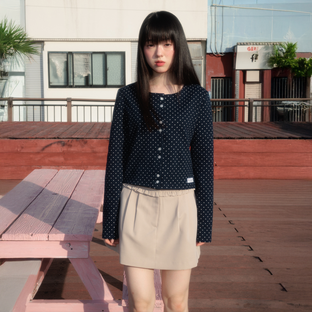 로제프란츠 도트 버튼 포인트 가디건 네이비(Rosefrantz Dot Button Point Cardigan [Navy]) - 6