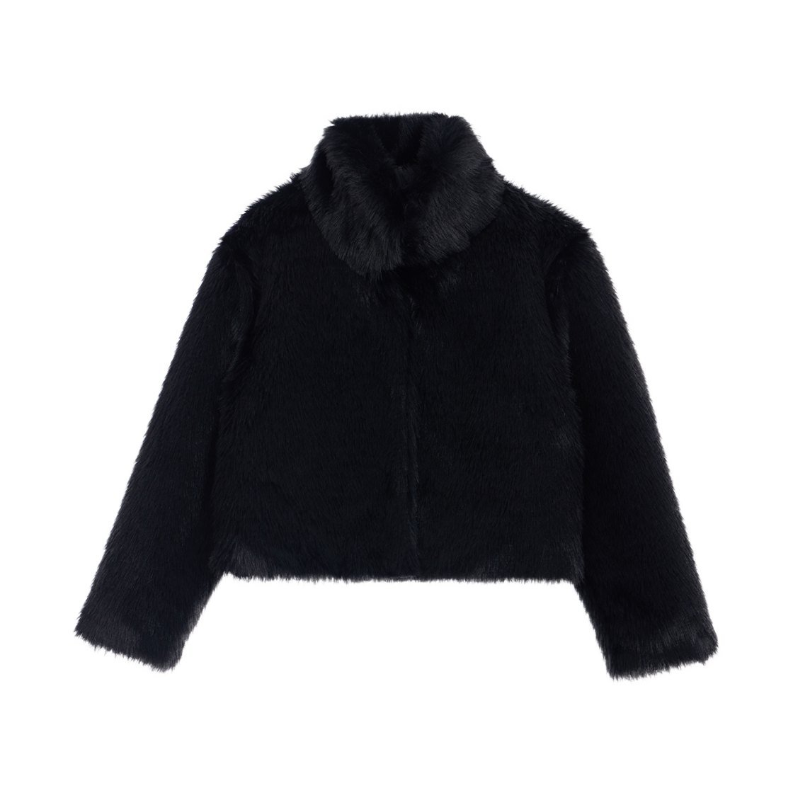 로제프란츠 크롭 믹스 퍼 자켓 블랙(Rosefrantz Crop Mix Fur Jacket [Black])