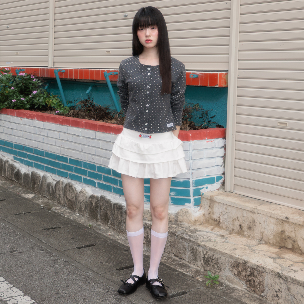 로제프란츠 도트 버튼 포인트 가디건 차콜(Rosefrantz Dot Button Point Cardigan [Charcoal]) - 6