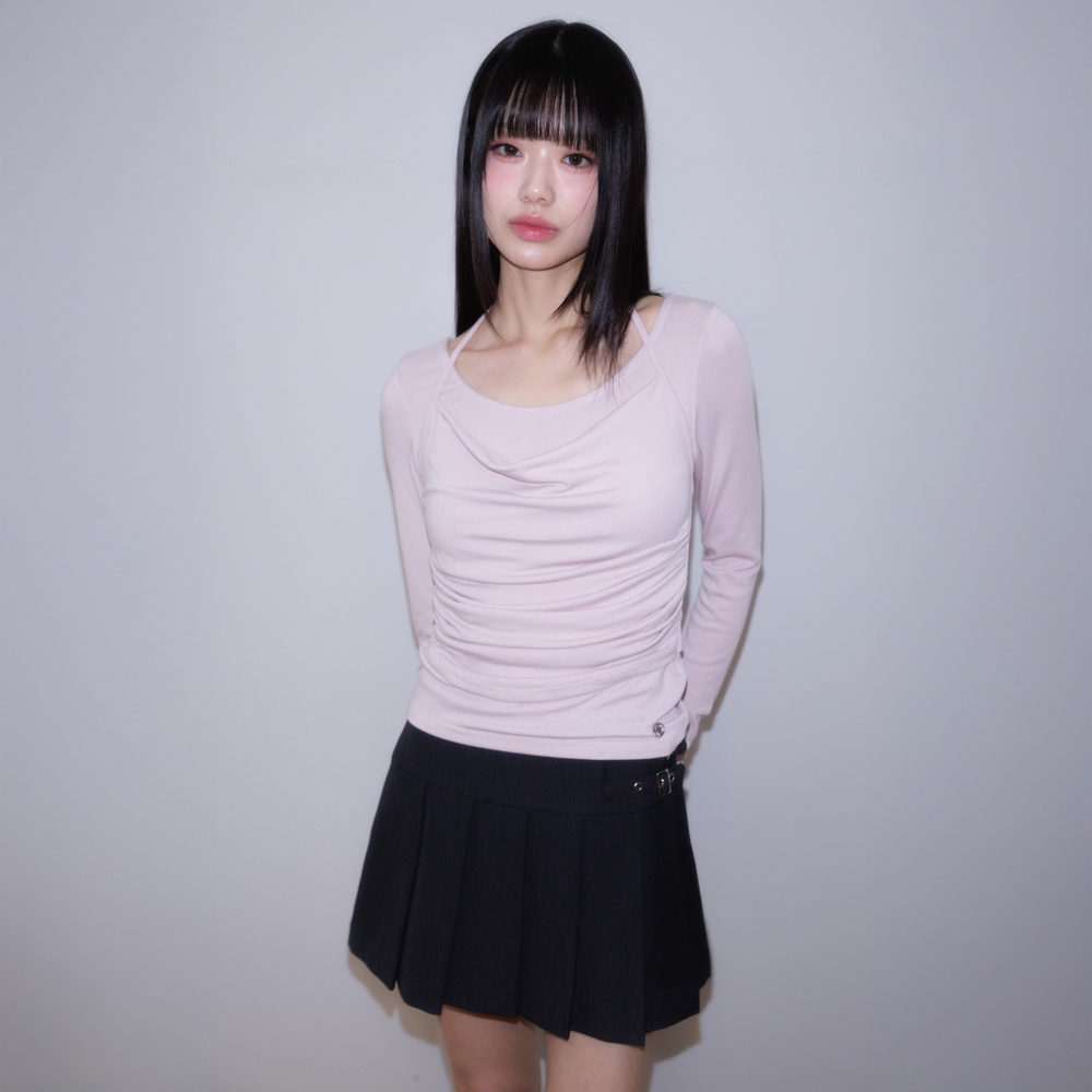로제프란츠 드레이프 레이어드 홀터 롱슬리브 핑크(Rosefrantz Drape Layered Halter Long Sleeve [Pink]) - 6