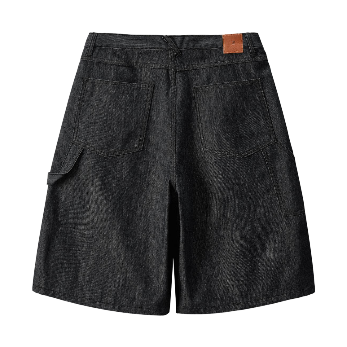 디미트리블랙 바이오 워싱 카펜터 버뮤다 데님 팬츠 슬럽 블랙(Dimitri Black Bio Washing Carpenter Bermuda Denim Pants Slub Black) - 2