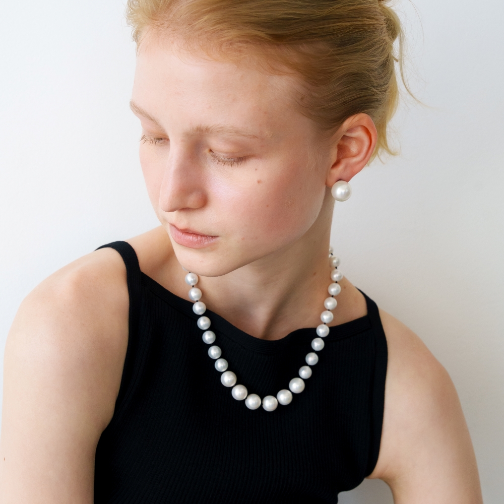 러브미몬스터 빅 위시 진주 목걸이 블랙(lovememonster Big Wish Pearl Necklace BLACK) - 3
