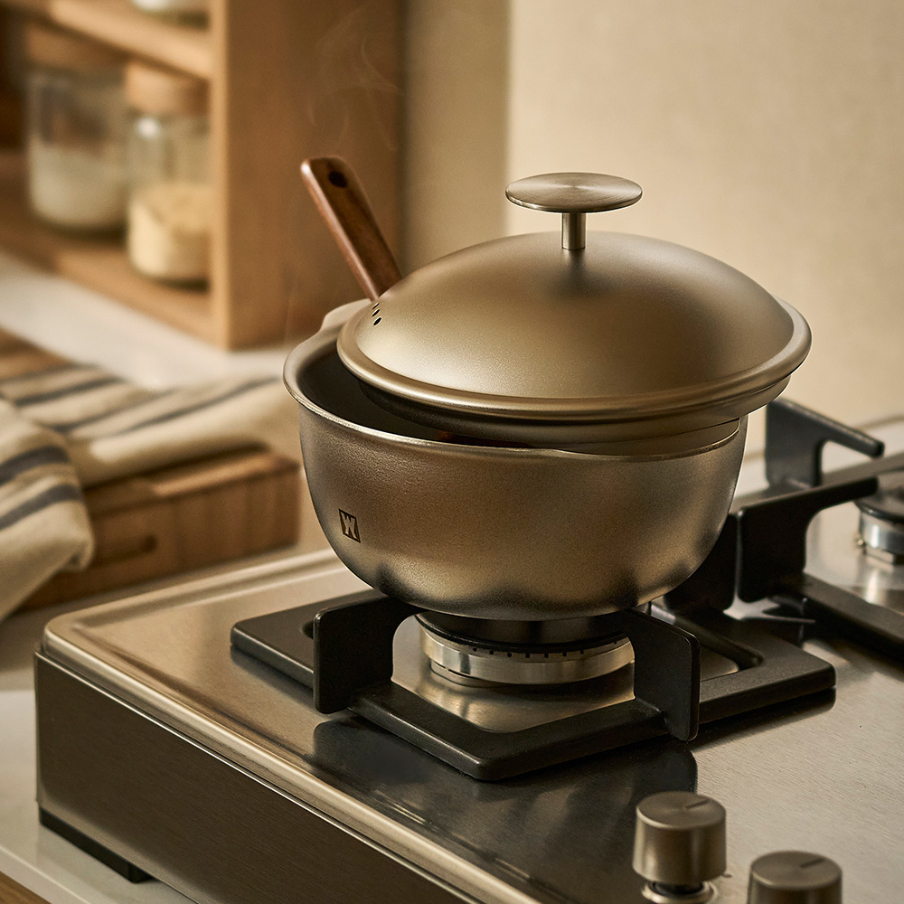 바겐슈타이거 통5중 스텐 316 달항아리 솥밥 죽 국 냄비(포춘팟) 18cm(WAGENSTEIGER 5-Ply Stainless Steel 316 Fortune Pot Rice & Porridge Soup Pot 18cm) - 2
