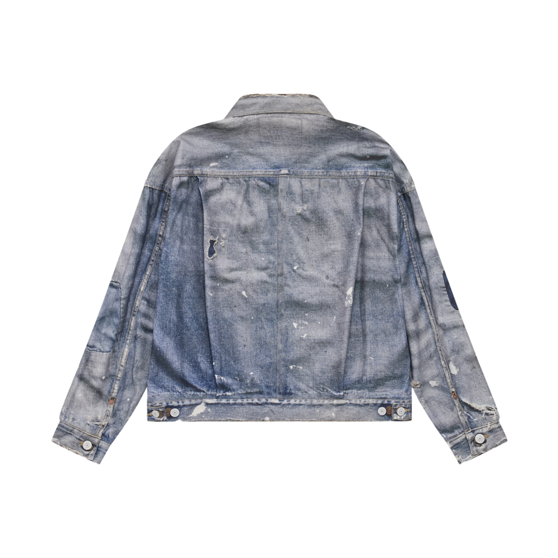 준야 와타나베 x 뉴 매뉴얼 프린티드 데님 자켓 인디고(Junya Watanabe x New Manual Printed Denim Jacket Indigo) - 2