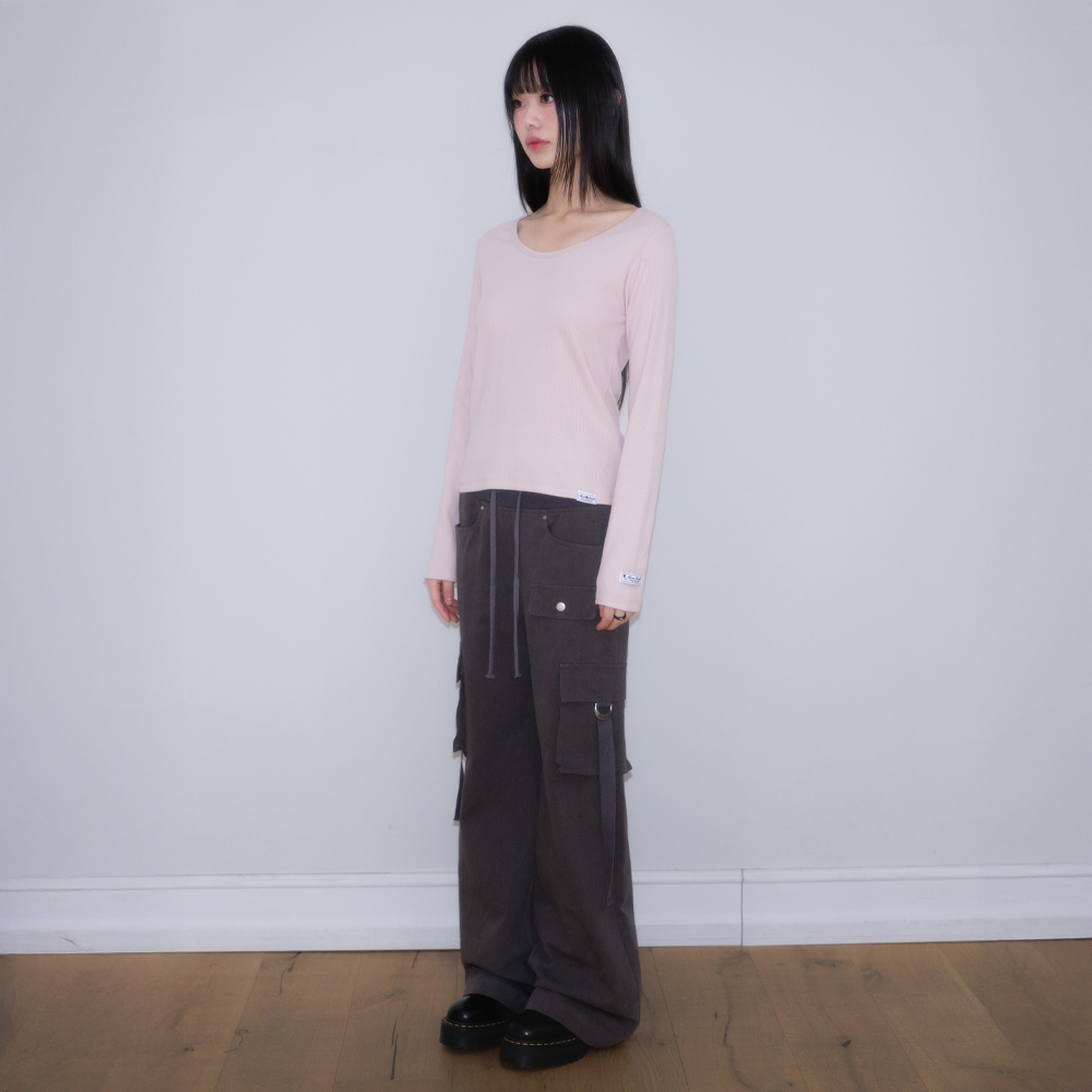 로제프란츠 에센셜 로즈 라벨 롱슬리브 페일 핑크(Rosefrantz Essential Rose Label Long Sleeve [Pale Pink]) - 3
