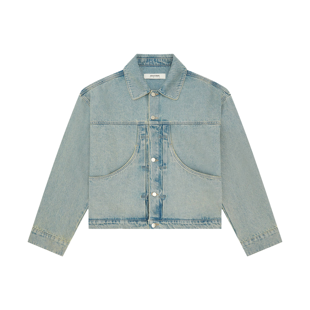 [KREAM 단독] 어바웃 블랭크 데님 자켓 머키 워시 - 26FW([KREAM 단독] About:Blank Denim Jacket Murky Wash - 26FW)