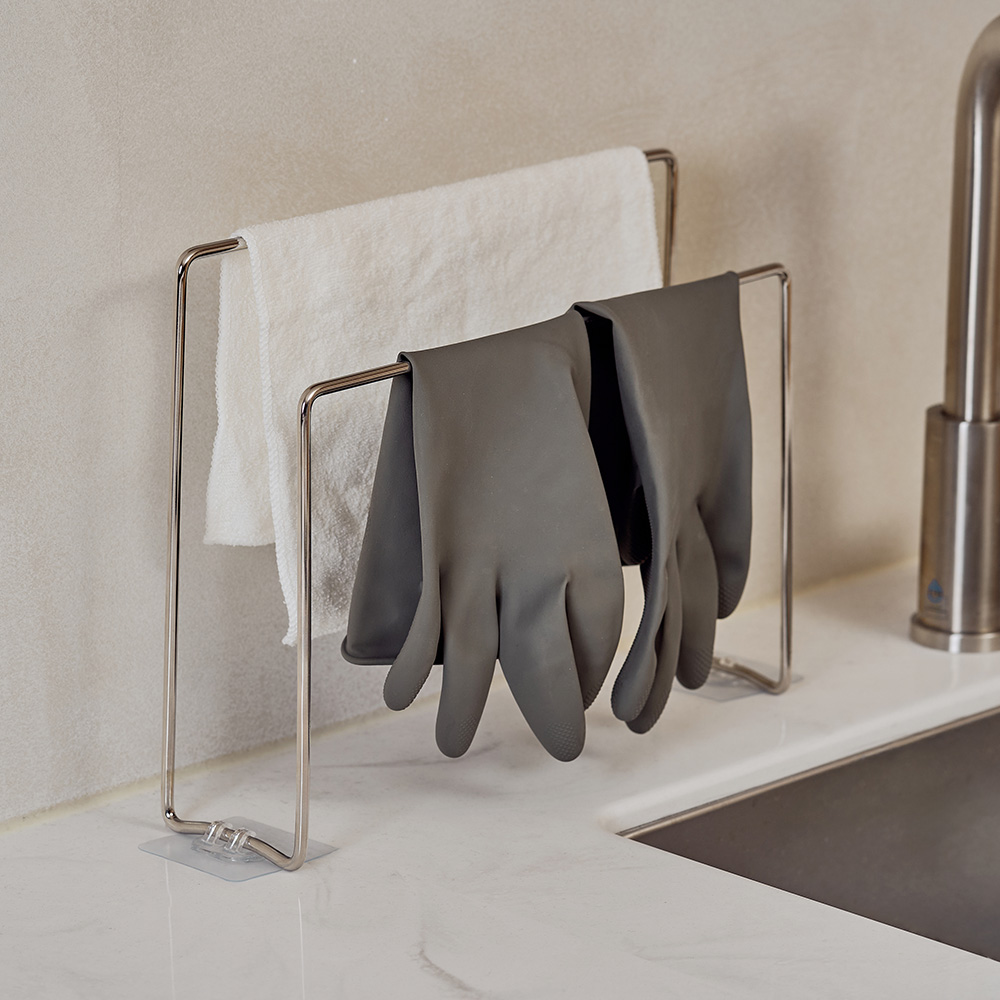 바겐슈타이거 스텐 304 슬림라인 코너 2단 행주랙 건조대(WAGENSTEIGER Stainless Steel 304 Slim Line 2-Tier Corner Dishcloth Drying Rack) - 3