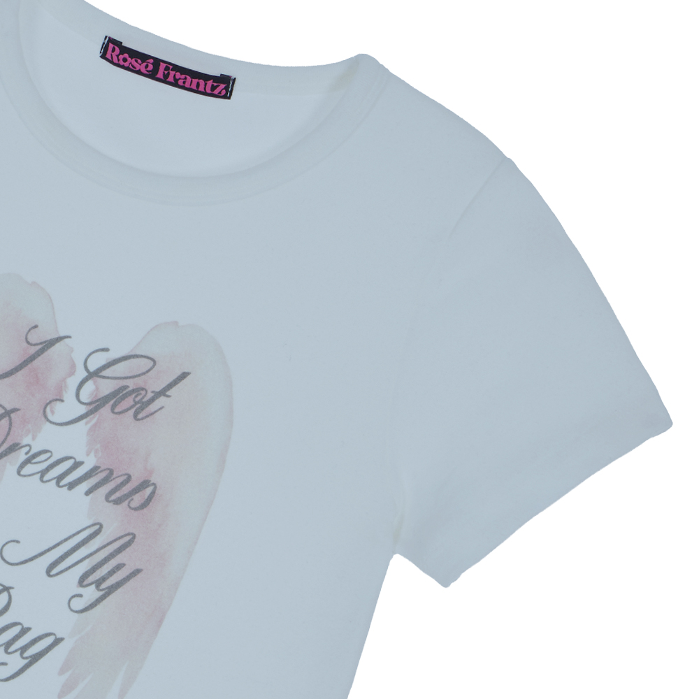 로제프란츠 엔젤 윙 레터링 티셔츠 스카이 블루(Rosefrantz Angel Wing Lettering T-shirt [Sky Blue]) - 3