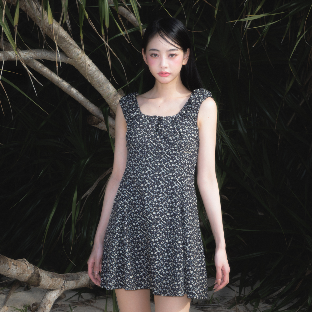 로제프란츠 플라워 가든 미니 드레스 블랙(Rosefrantz Flower Garden Mini Dress [Black]) - 3