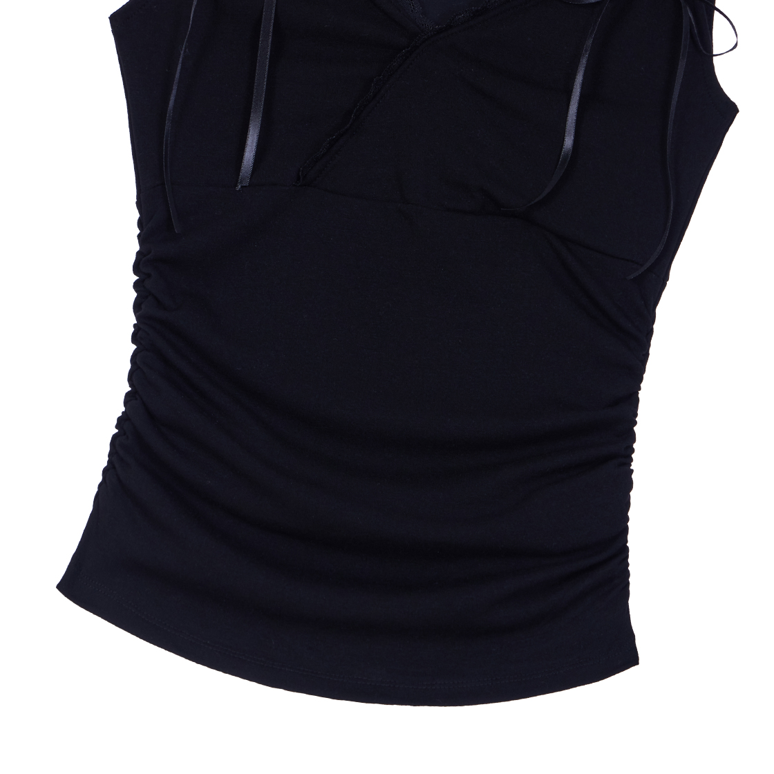 로제프란츠레이스 트리밍 리본 뮤즈 슬리브리스 블랙(Rosefrantz Lace-trim Ribbon Muse Sleeveless [Black]) - 3