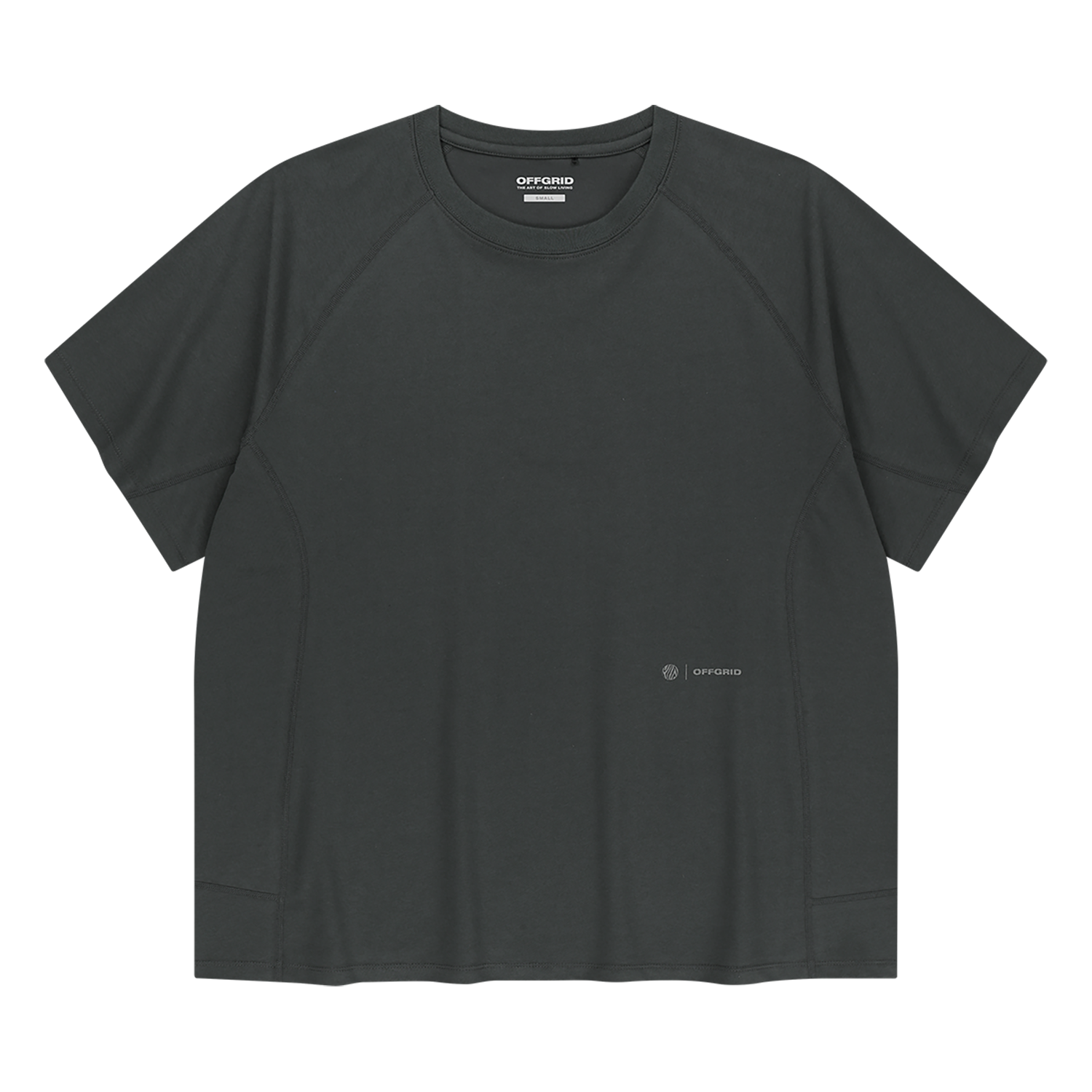 오프그리드 브리젝스 에어로쿨 절개 반팔 티셔츠 차콜(OFFGRID Breezex Aerocool Incision Shortsleeve Charcoal)