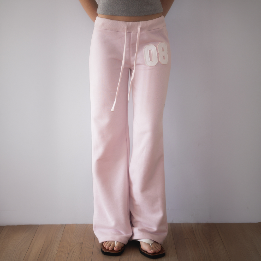 로제프란츠 패치워크 부츠컷 스웻팬츠 핑크(Rosefrantz Patchwork Bootcut Sweatpants [Pink]) - 4