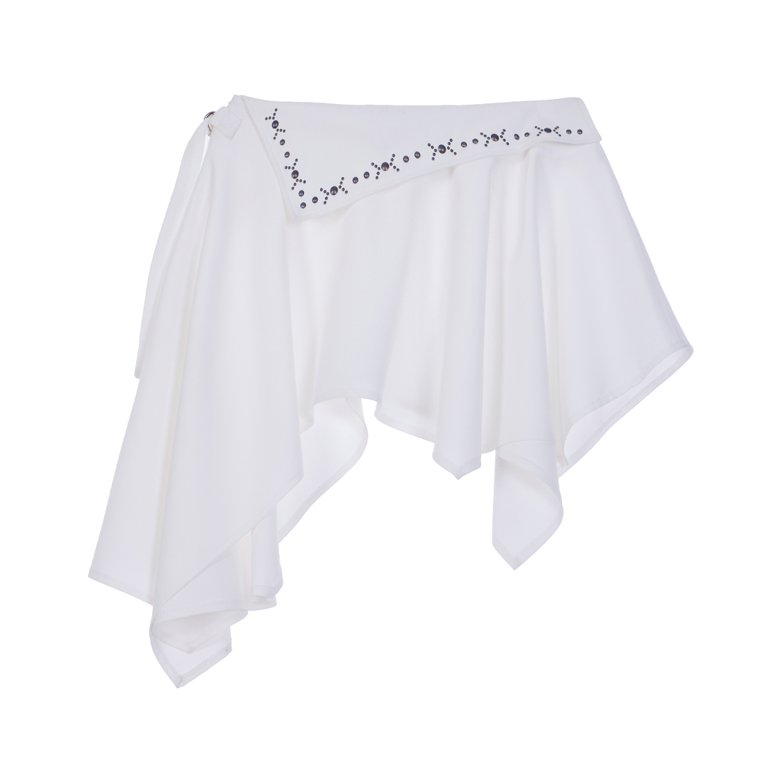 로제프란츠 스터드 언밸런스 플레어 스커트 아이보리(Rosefrantz Stud unbalance Flare Skirt [Ivory]) - 4