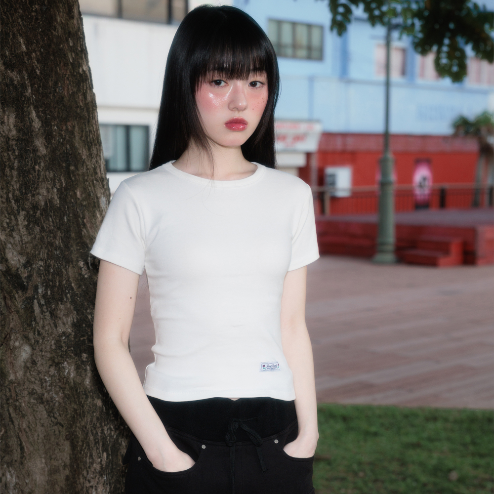 로제프란츠 에센셜 로즈 라벨 티셔츠 아이보리(Rosefrantz Essential Rose Label T-Shirt [Ivory]) - 2
