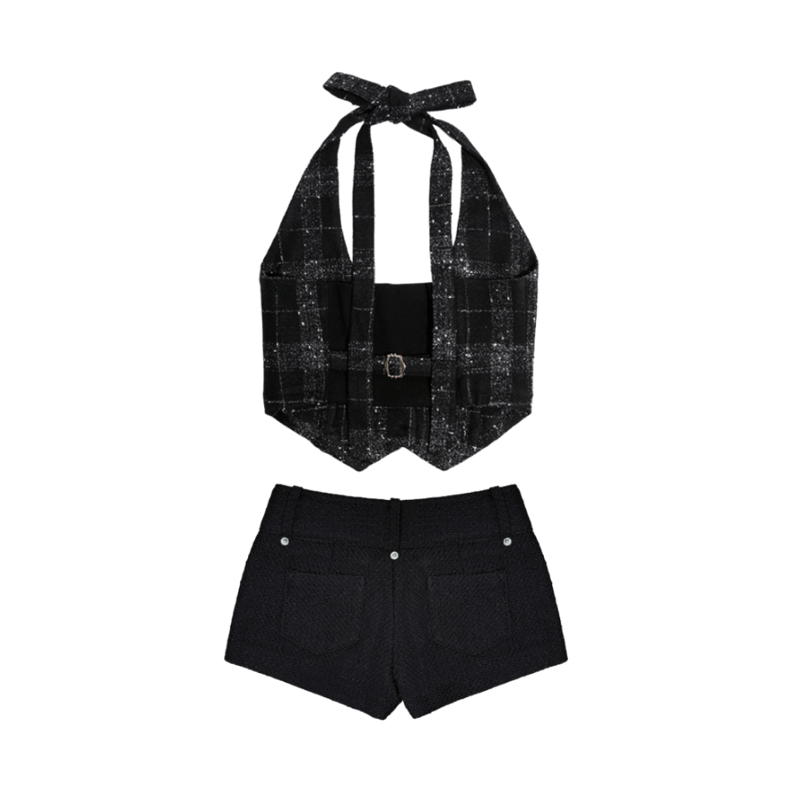 준수이 오리진 엔티티 트위드 셋업 블랙(JUNSUI ORIGIN ENT Tweed Set Black) - 4