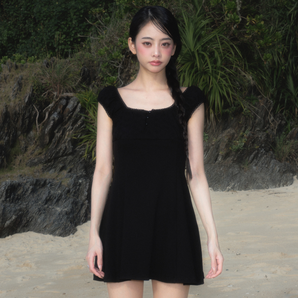 로제프란츠 플라워 펀칭 미니 드레스 블랙(Rosefrantz Flower Punching Mini Dress [Black]) - 2