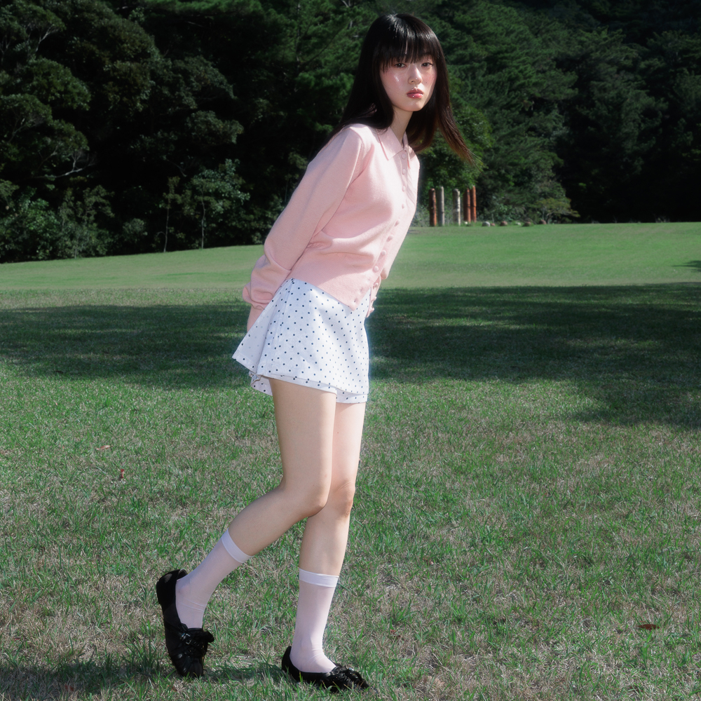 로제프란츠 패브릭 버튼 카라 가디건 핑크(Rosefrantz Fabric Button Collar Cardigan [Pink]) - 4