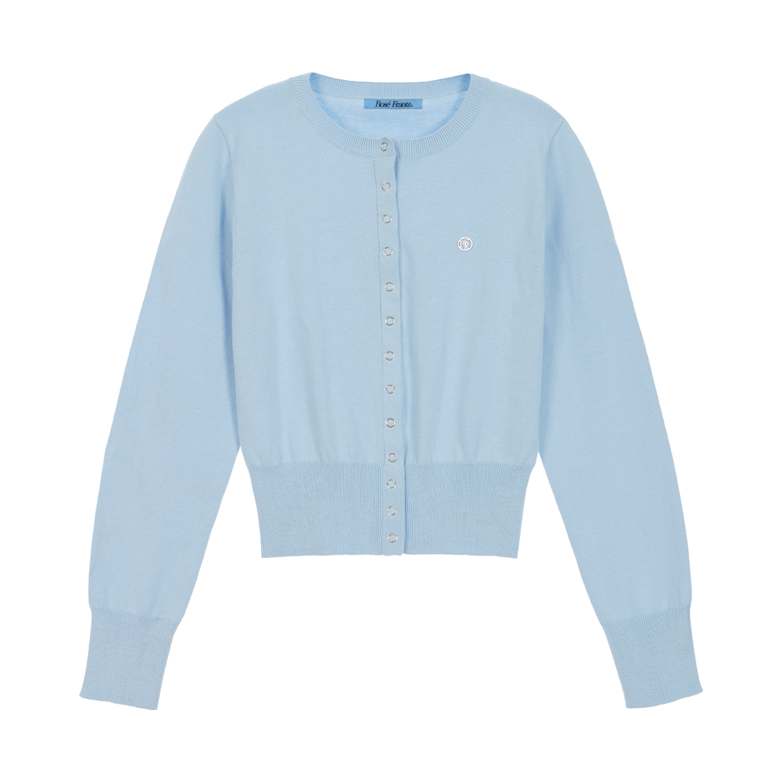 로제프란츠 아일렛 라운드 가디건 스카이 블루(Rosefrantz Eyelet Round Cardigan [Sky Blue])