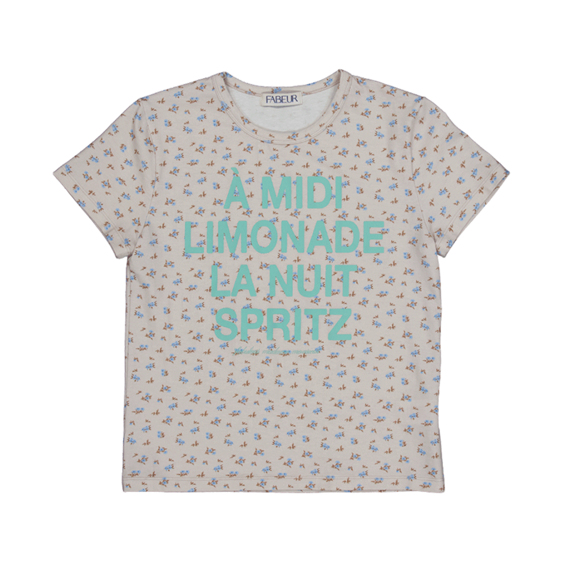 파버 마담 타이포 티셔츠 베이지(FABEUR Madame Typo T-Shirt Beige)