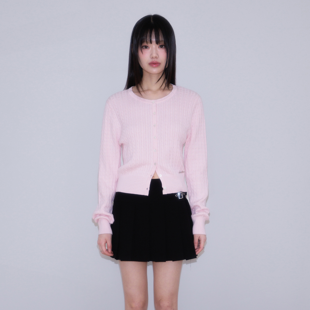 로제프란츠 케이블 니트 베이직 가디건 핑크(Rosefrantz Cable Knit Basic Cardigan [Pink]) - 2