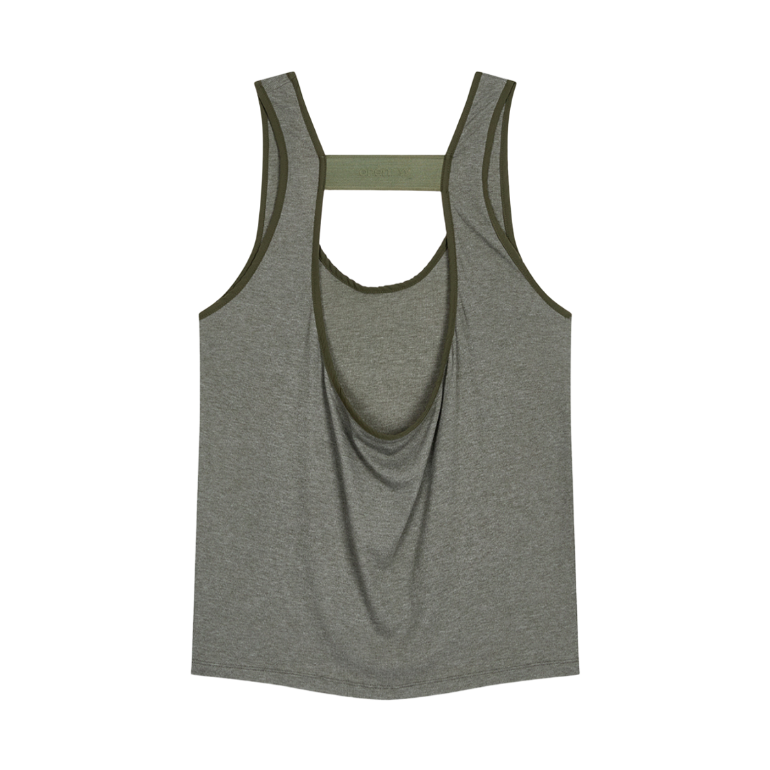 오픈 Yy 밴디드 슬리브리스 탑 카키(Open Yy Banded Sleeveless Top Khaki) - 2