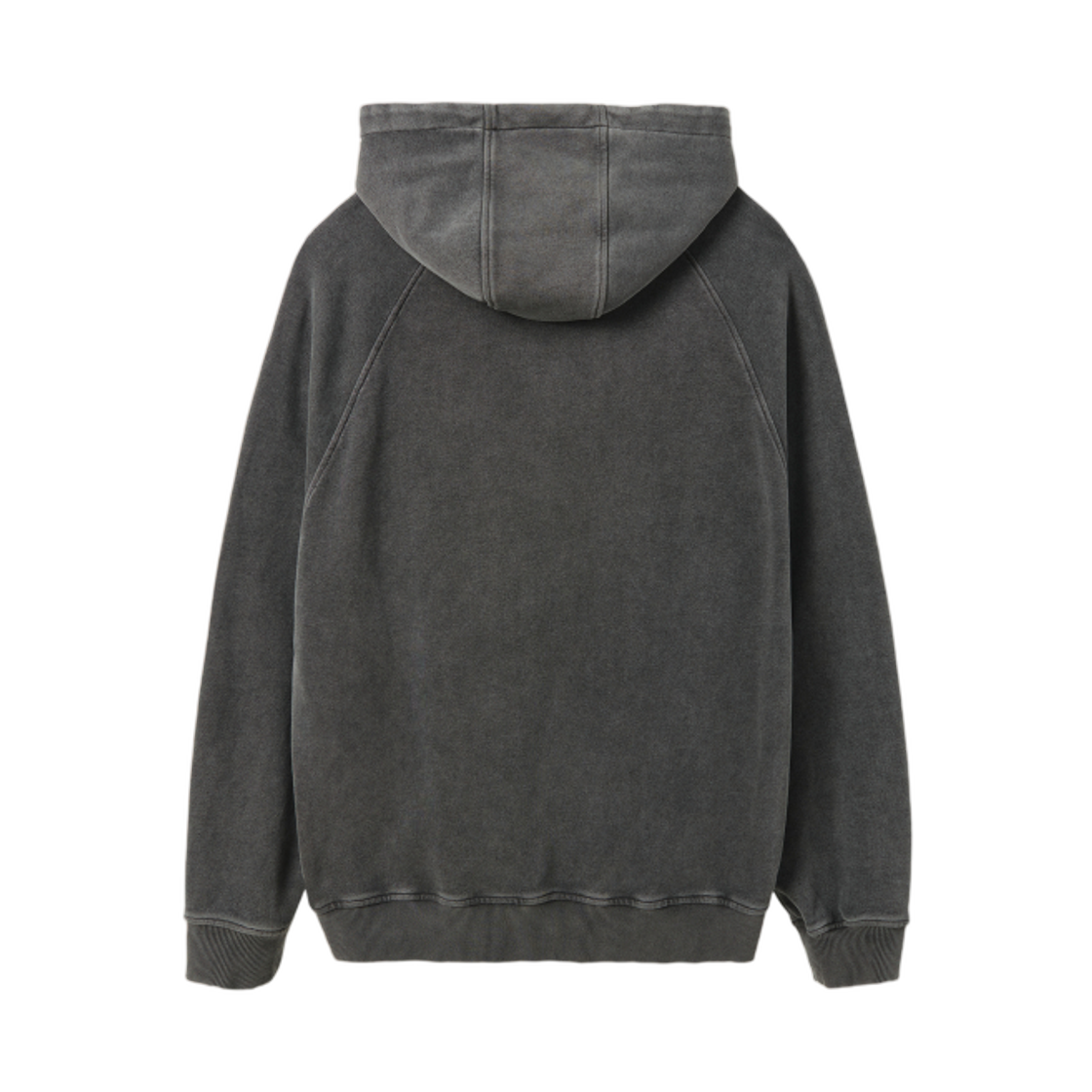 디미트리블랙 래글런 콘트라스트 피그먼트 아트워크 후드 티셔츠 차콜(Dimitri Black Raglan Contrast Pigment Artwork Hooded T-Shirt Charcoal) - 2