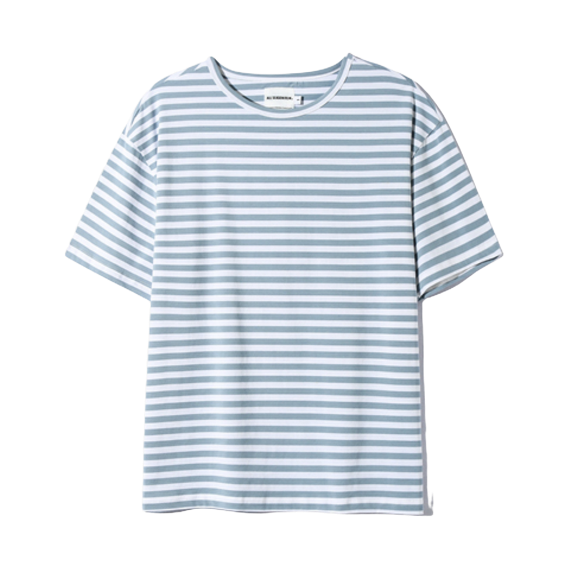 디미트리블랙 ASI 레이어링 스트라이프 숏슬리브 티셔츠 스카이 블루 화이트(Dimitri Black ASI Layering Stripe Short Sleeve T-Shirt Sky Blue White)