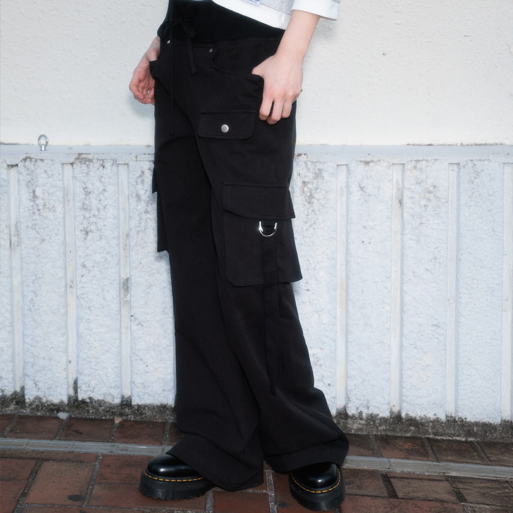 로제프란츠 카고 슬림 부츠컷 팬츠 블랙(Rosefrantz Cargo Slim Bootcut Pants [Black]) - 4