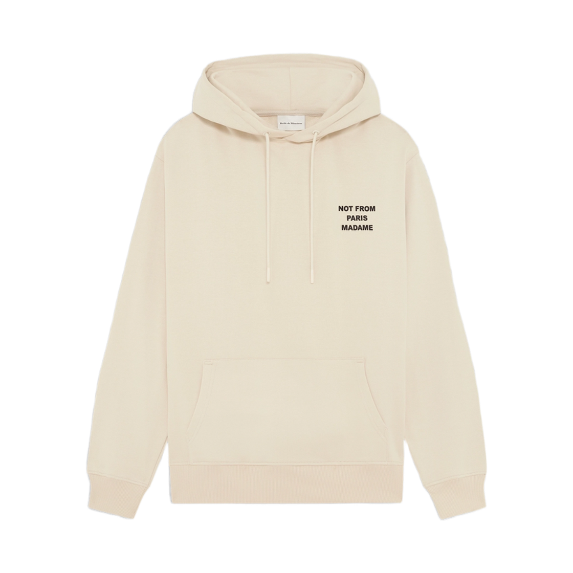 HO162-CO127-MT Drole de Monsieur La Hoodie Slogan Beige